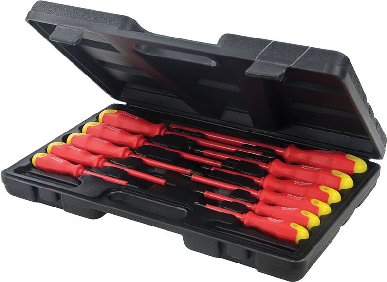 Silverline - Isolierte Schraubendreher mit Weichgriff, 11-tlg. Satz 11-tlg.