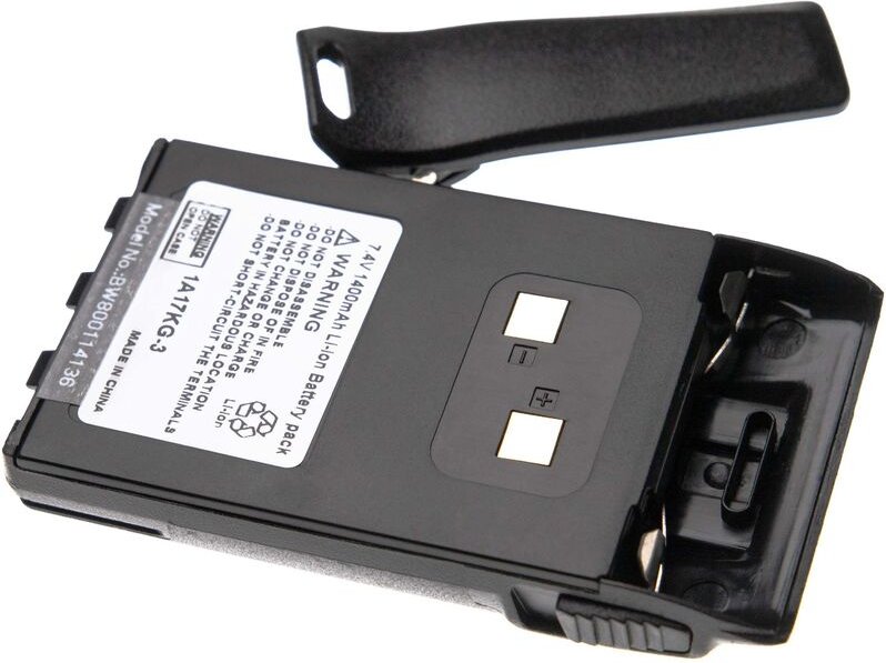 Vhbw - Akku kompatibel mit Wouxun KG-669 Plus, KG-679, KG-669E, KG-679E Funkgerät, Walkie Talkie (1400 mAh, 7,4 v, Li-Io...