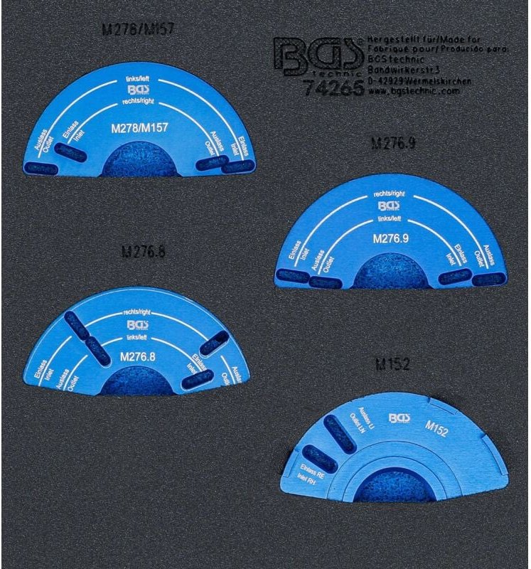 Bgs Technic - Werkstattwageneinlage 1/6: Nockenwellenversteller-Einstellwerkzeug-Satz für Mercedes-Benz M152, M157, M276...