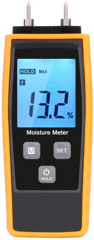 Feuchtigkeitstester, Wand- und Holzfeuchtigkeitstester, Leckmessgerät, Feuchtigkeit, Zementmörtel (gelb) - Ahlsen