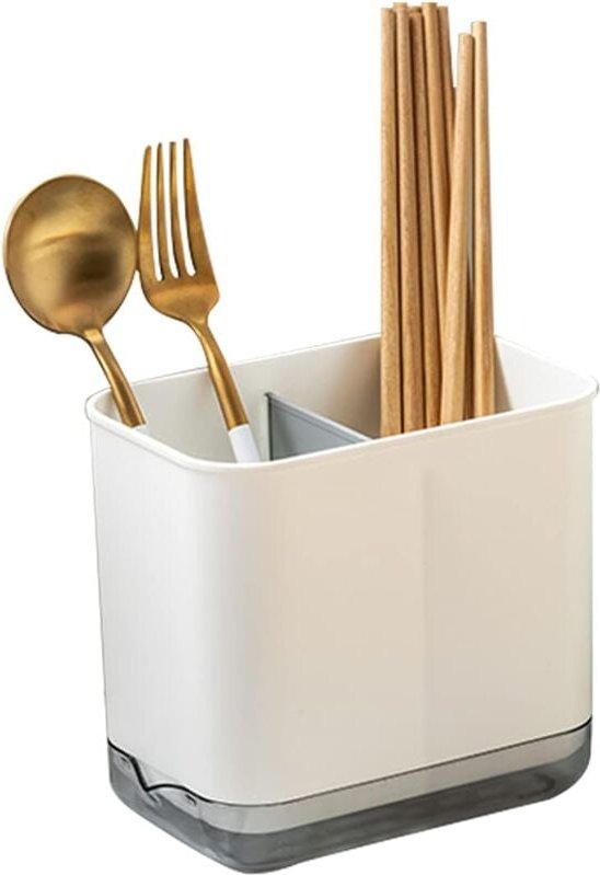 Besteckhalter für Messer, Gabel, Löffel, Besteckhalter für Küche und Bad, Geschirraufbewahrung aus PP-Kunststoff, Abflus...