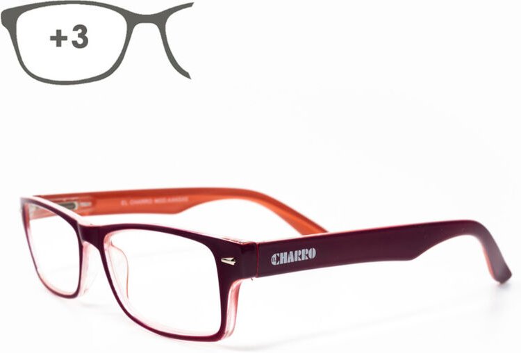 Kansas Lila/Orange Lesebrille. Erhöhen Sie +3,0