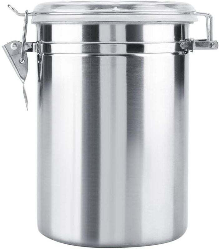 Luftdichte Kaffeedose, Edelstahlbehälter zur Aufbewahrung von Tee, Zucker, Kaffeebohnen (1800 ml)