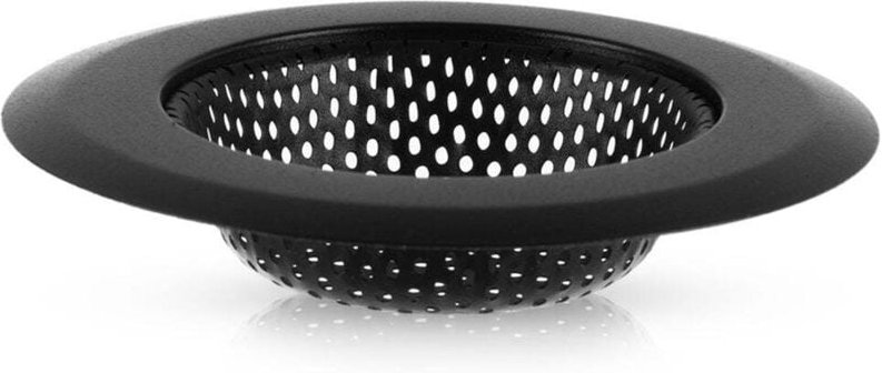 Black steel sink strainer 115 cm