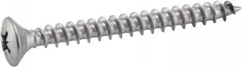 Schraube für Spanplatten mit abgerundetem Senkkopf Pozidriv - Edelstahl A2 5x50 mm - Packung mit 100