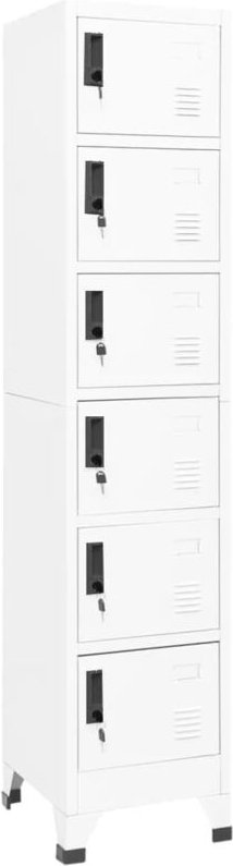 Schließfachschrank Weiß 38x40x180 cm Stahl - Vidaxl