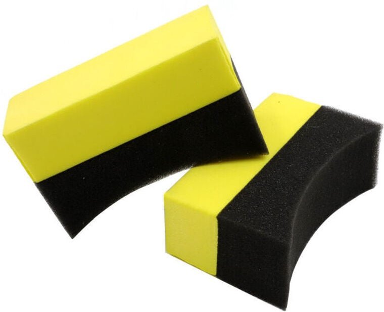 Shining House - Auto-Reinigungsschwamm, 10 Stück, gebogener Autoreifen-Waschschwamm, Auto-Kantenbürste, Auto-Reinigungsz...