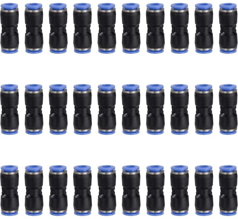 Thumbnail - mm Pneumatikanschluss, gerader Druckluft-Schnellverbinder, Einsteck-Pneumatikanschluss, Kunststoff-Luftleitungsrohrverbi...