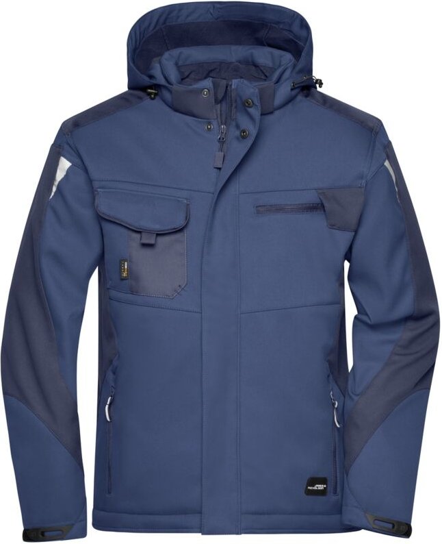 James&nicholson - Professionelle Softshelljacke mit Innenfutter JN824 Gr. 6XL navy/navy