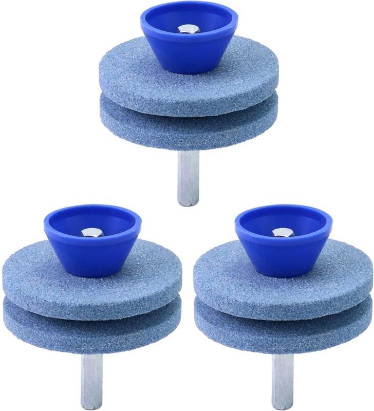 Lablanc - 3-teiliger Rasenmäher-Klingenschärfer, Gartenwerkzeugschärfer, kompatibel mit elektrischen Bohrmaschinen und H...