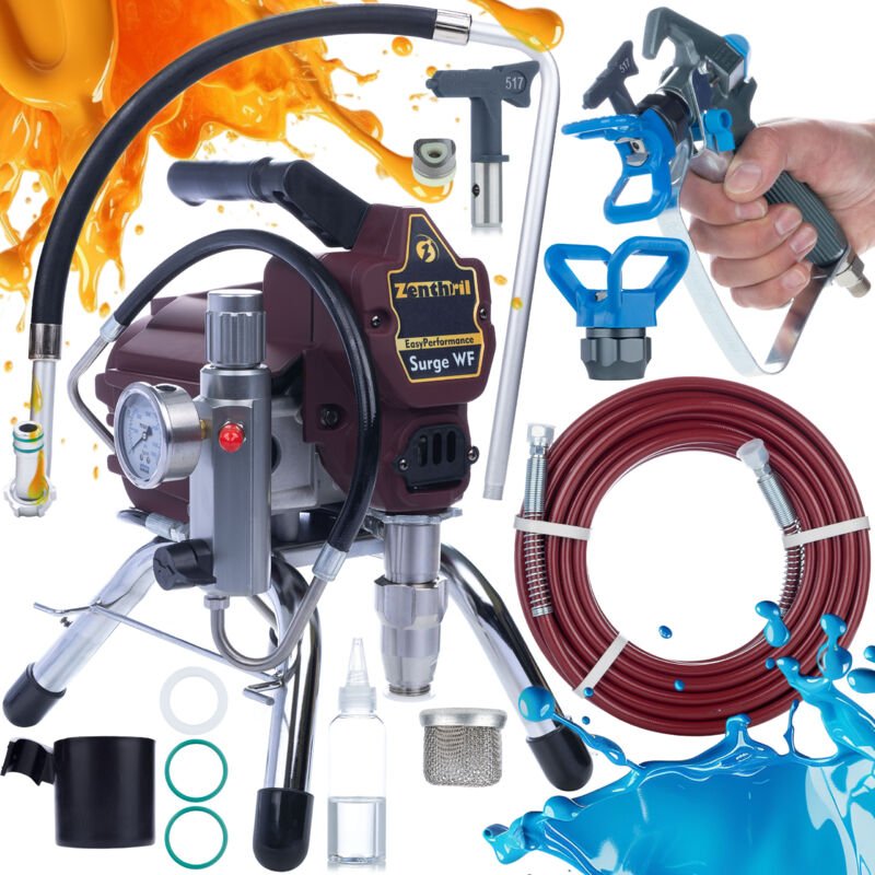Zenthril Surge WF-Lackiergerät, 1800 W, 20 MPa, 0,019 Zoll, 2 l/min, EasyPerformance-Serie