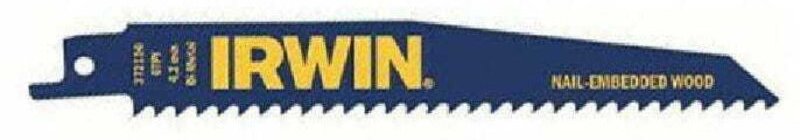 IRWIN Säbelsägeblatt 150 mm 6 TPI / Holz mit Nägeln (5 Stück)