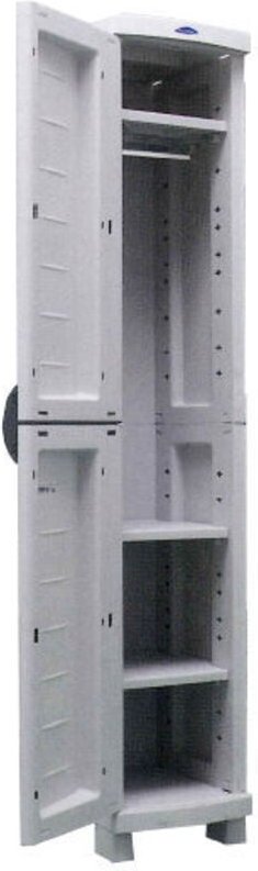 Kunststoffspind 35x45x184 cm grau