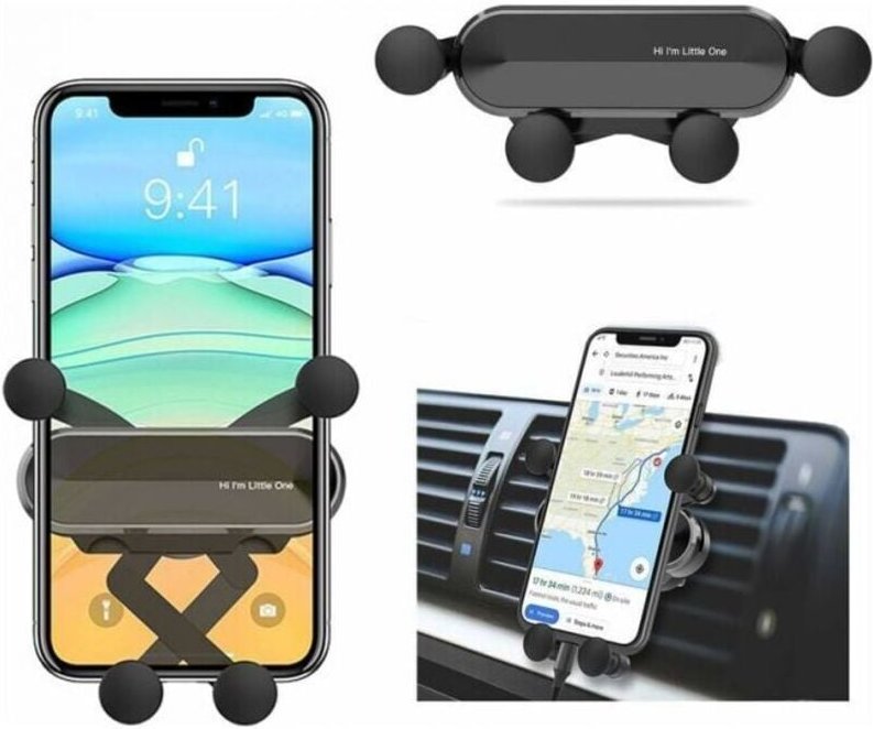 Thumbnail - Schwarz) Universelle Autotelefonhalterung mit Belüftungsöffnung, Autotelefonhalterung mit Belüftungsöffnung für Smartpho...