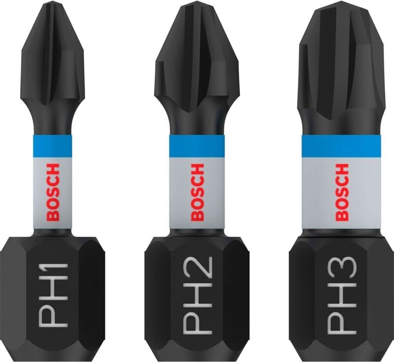 Accessories 2608522470 Kreuzschlitz-Bit 3teilig Kreuzschlitz Phillips - Bosch