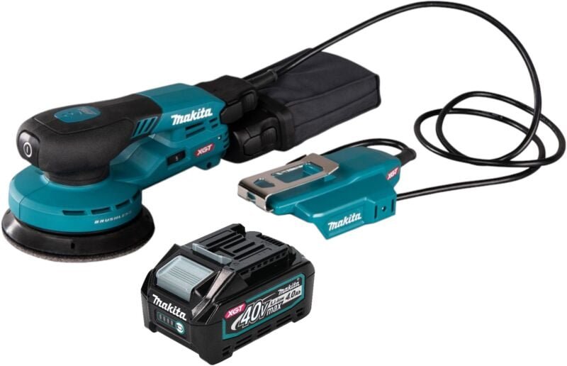 Thumbnail - Makita BO 003 CGM1 Akku Exzenterschleifer 40 V max. 125 mm 3,0 mm Hub Brushless + 1x Akku 4,0 Ah - ohne Ladegerät