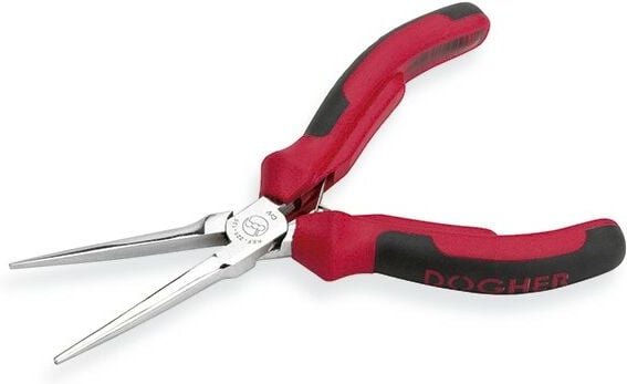 Mini-Zange, halbrunde Spitzen, mit Schnitt, CrV (125 mm) DOGHER 229-125