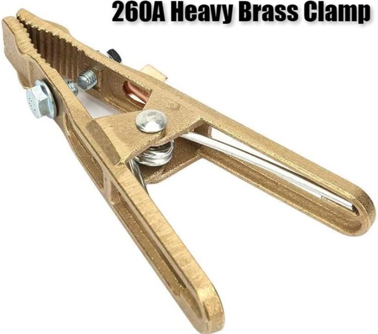 Schweißerdungsklemme, 260 a Hochleistungsmessingbacke, Schweißerdungsklemme für Schweißerschweißstation für Werften, Mas...