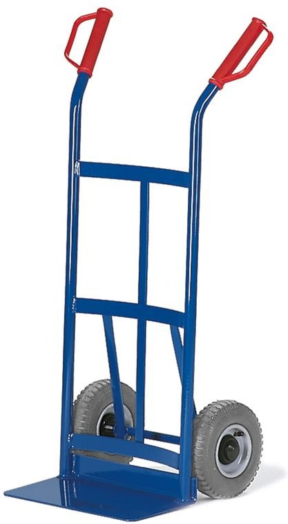 Rollcart Sackkarre -952- mit Rückwand aus Flachstahl 1050mm hoch Schaufelbreite 400mm Luftbereifung