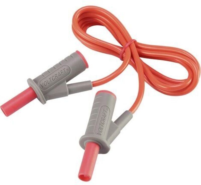 MSB-501 Sicherheits-Messleitung Lamellenstecker 4 mm Lamellenstecker 4 mm 1.00 m Rot 1 St. - Voltcraft