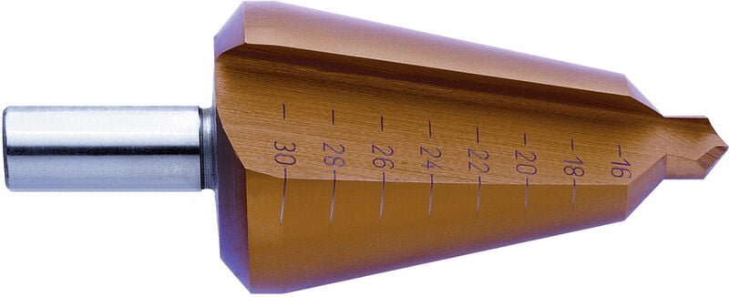 50104 Schälbohrer 4 - 31 mm hss TiN 3-Flächenschaft 1 St. - Exact