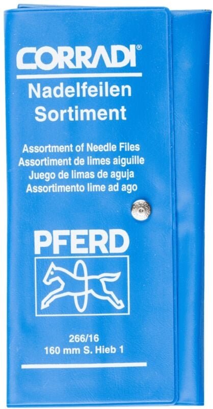 12314082 CORRADI-Nadelfeilen-Set Schweizer Hieb 1 in PVC-Rolltasche Länge 160 mm 1 St. - Pferd