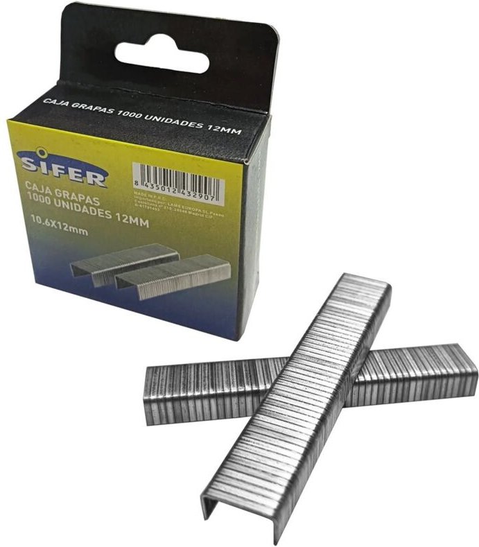 Sifer - verzinkte klammern Nr. 1210,6x12 mm, box 1000 einheiten