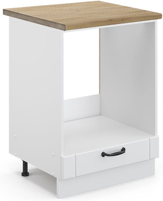 Thumbnail - Vicco - Herdumbauschrank Fame-Line, Weiß Landhaus, 60 cm , ap Eiche