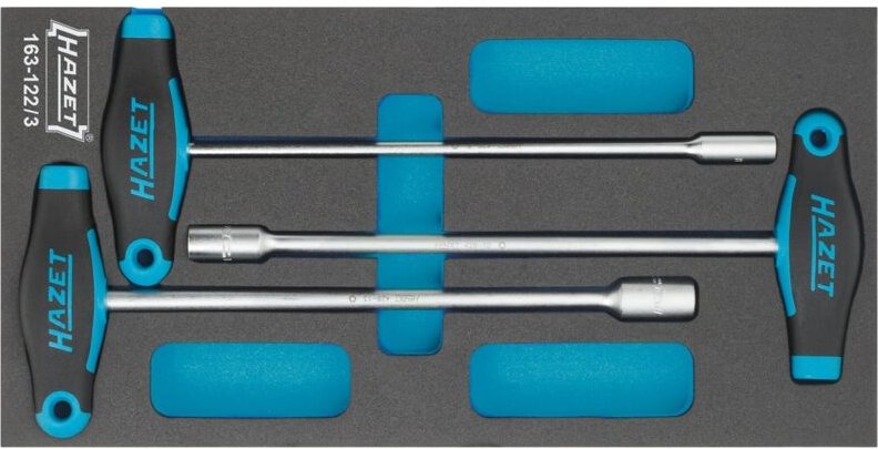 Steckschlüssel Satz, mit T-Griff, Außen-Sechskant Profil, Anzahl Werkzeuge: 3 - Hazet
