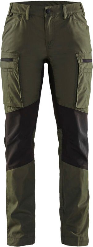 Arbeits-Hosen Wartung Stretch Damen 7159 – Waldgrün/Schwarz L – FR(44) – SE(C42) – Standards