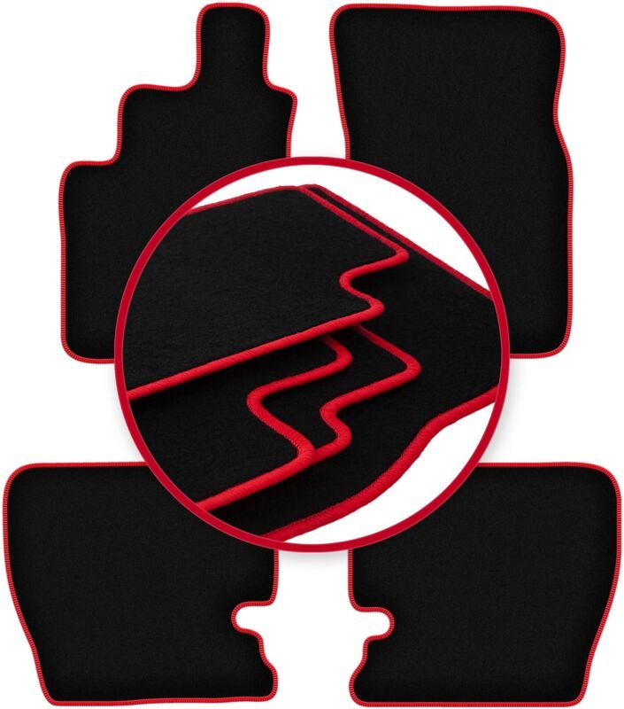 CARLUX-RED Autofußmatten für: Daewoo Musso SUV (1993-2005)