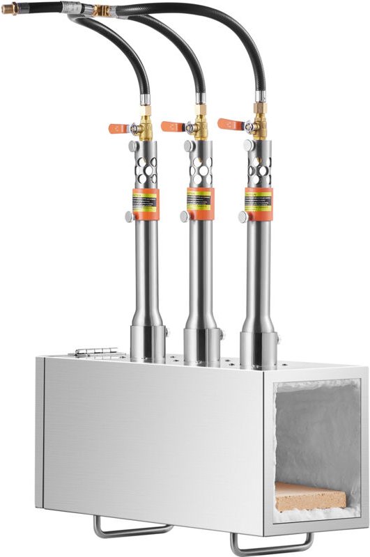 Tragbare Propan-Schmiede von , 3-Brenner-Hufschmiede, 2600℉ Gas-Schmiedeofen zur Werkzeug- und Messerherstellung, quadra...