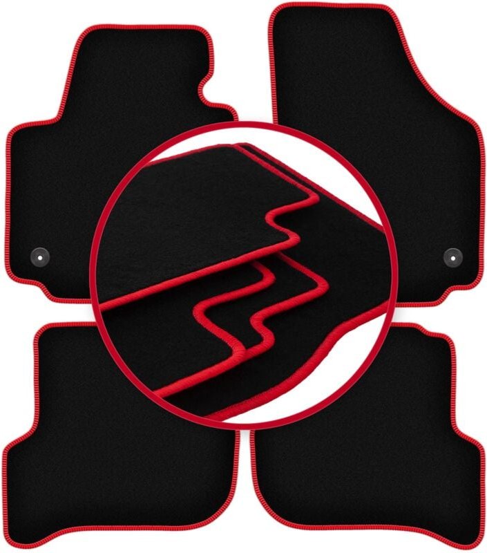 CARLUX-RED Autofußmatten für: Seat Altea Minivan (08.2008-2015)