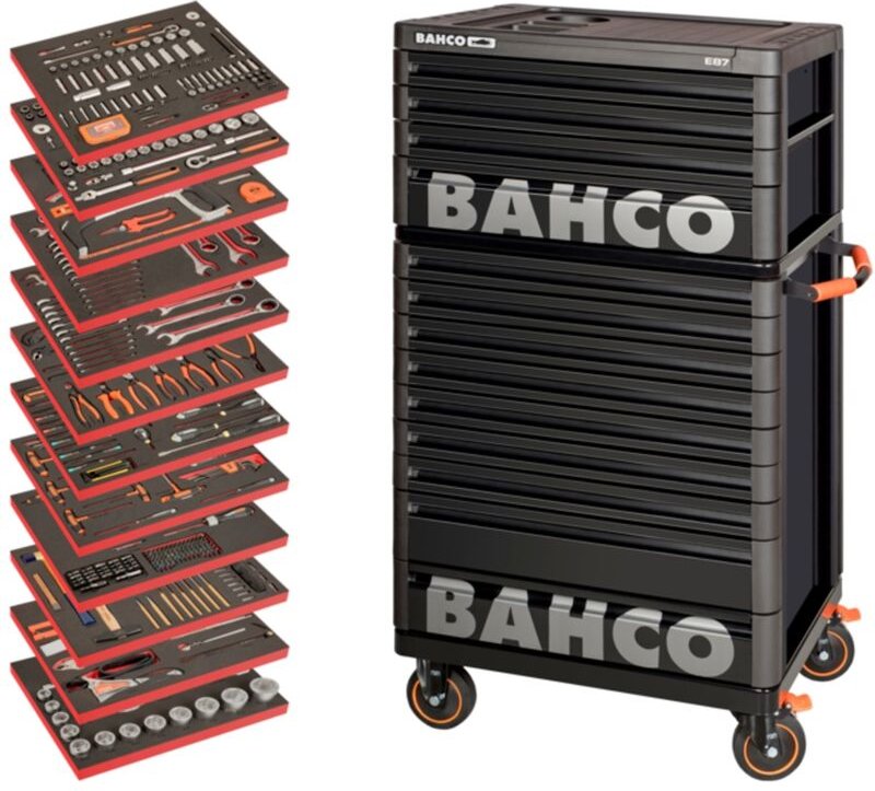 Bahco - Werkstattwagen mit Allzweck-Werkzeugsatz - 560-tlg.