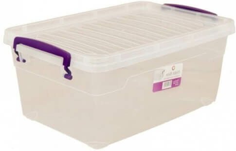 Webmarketpoint - 30-Liter-Mehrzweckbehälter aus transparentem Kunststoff