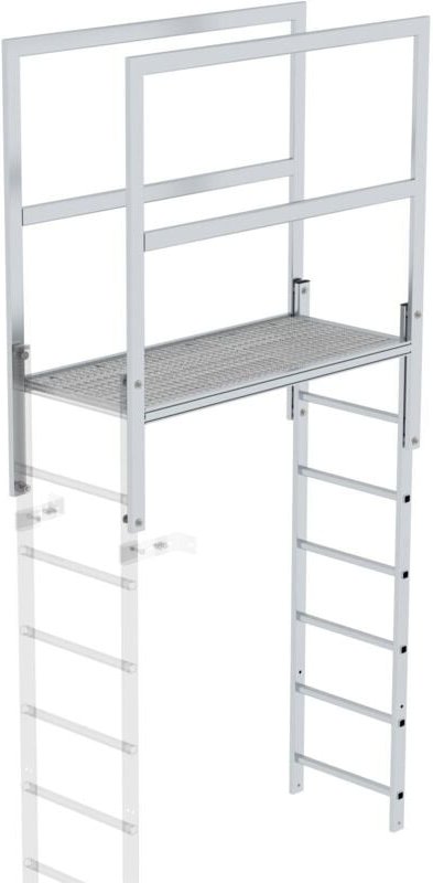 Günzburger Steigtechnik - Attika-Überstieg Aluminium blank Länge 1.400 mm - 062184