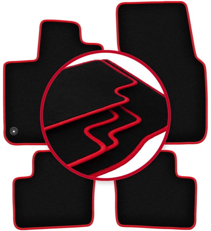 CARLUX-RED Autofußmatten für: Renault Twingo III Fließheck (2014-)