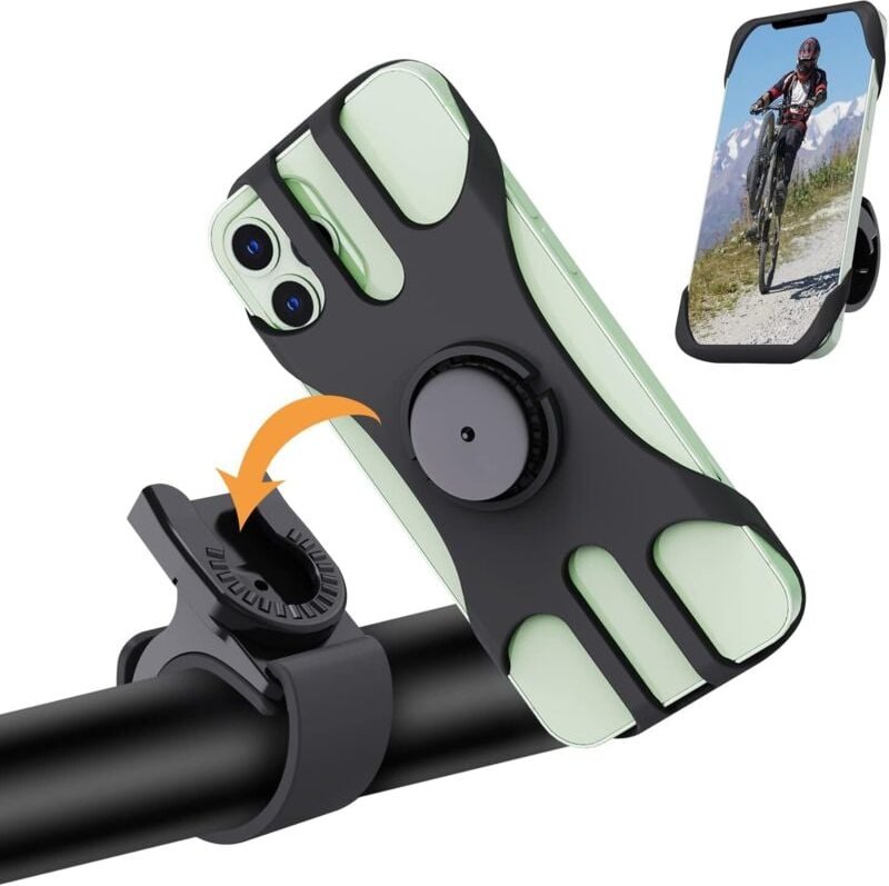 Thumbnail - Ahlsen - Fahrrad-Handyhalterung, Motorrad-Handyhalterung 360° drehbar, universelle Fahrrad-Handyhalterung für Elektrorol...