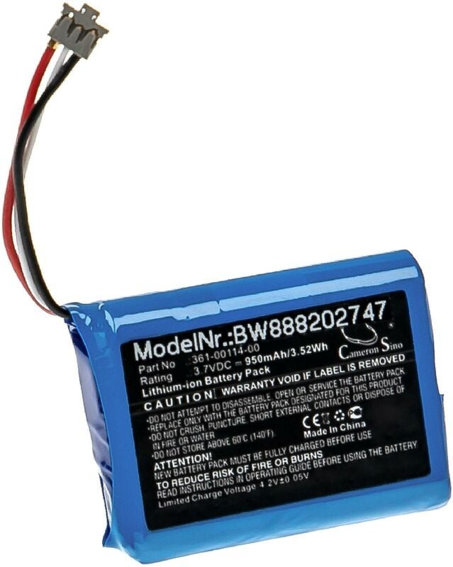 Vhbw - Akku Ersatz für Garmin 361-00114-00 für Satelliten-Kommunikationsgerät (950mAh, 3,7V, Li-Ion)