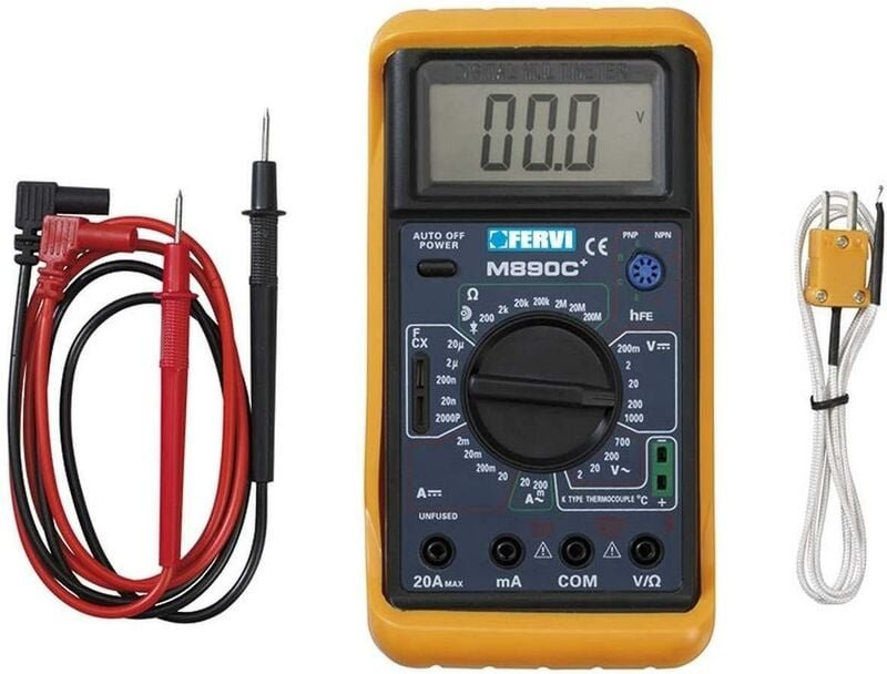 Lcd digital multimeter voltmeter vielfachmessgerät Fervi T050