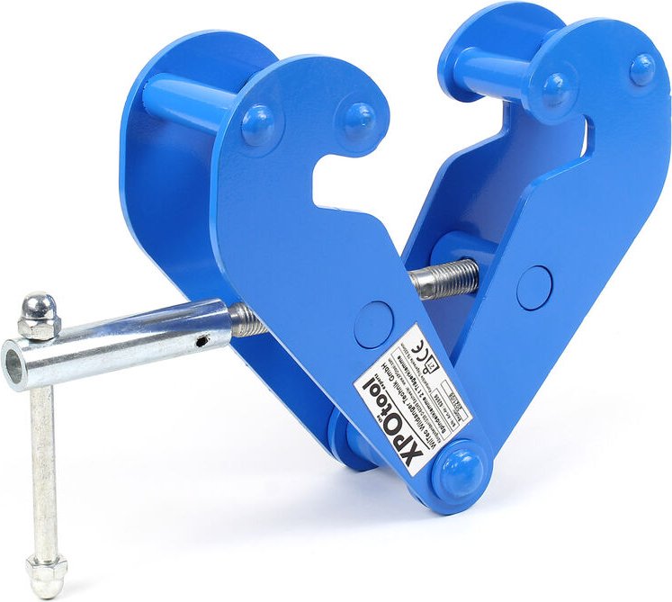 Wiltec Spindelklemme mit 2 t Tragkraft und 75-230 mm Flanschbreite, Trägerklemme zum Heben von Lasten, Flanschklemme für...