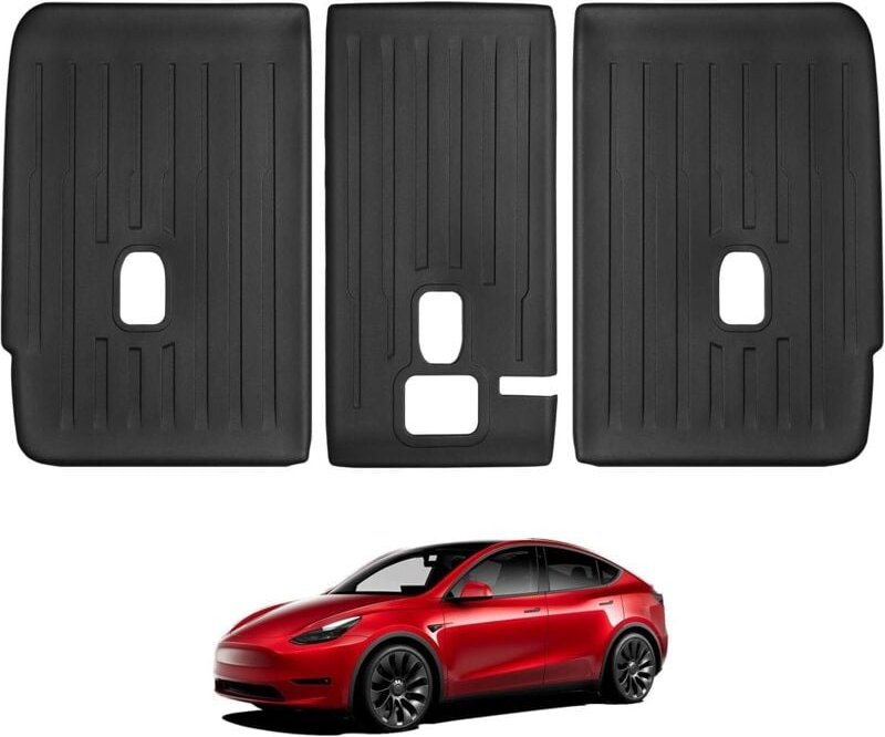 3-teiliges Tesla Model Y-Rückenbezug für die zweite Sitzreihe, TPE-Rücksitzschutz, wasserdichte Haustiermatte für 2024-2...