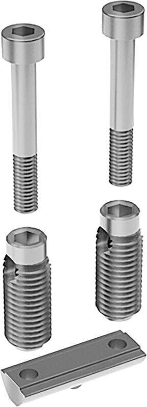 Thumbnail - Automatik Doppelverbinder Set 26x31x12mm passend zu Item System zur Verbindung von 2 Aluprofilen mit Nut 8, Stahl verzin...