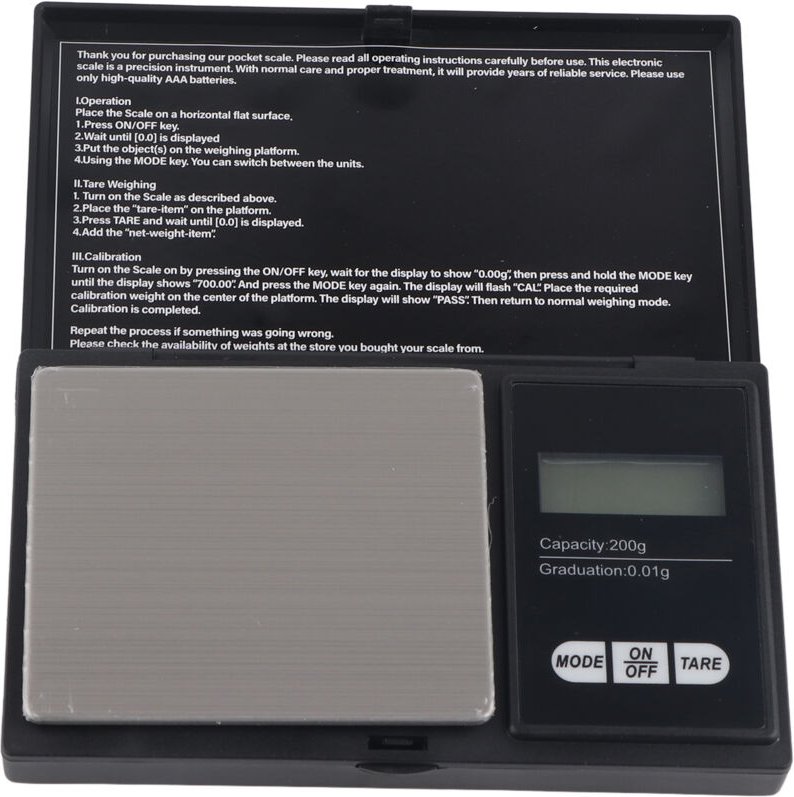 Eosnow - 200 g x 0,01 g Taschenkala Tragbarer Gramm Schmuck Gold Silbermünzen Kraut