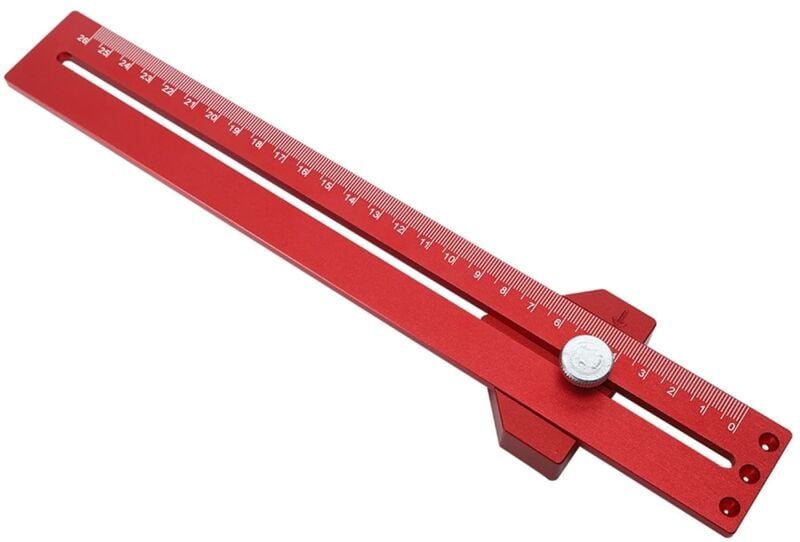 T-Typ-Anreißlineal Holzbearbeitungs-Markierungslineal mit Genauer Skala Bequem zu Verwenden Zur Unterstützung der Holzbe...