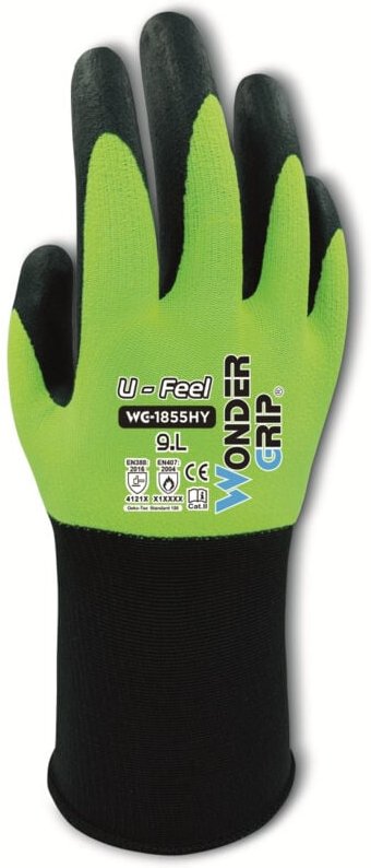Wonder Grip - Arbeitshandschuh u-feel WG-1855 Nitril auf Spandex Gauge 18 10/XL
