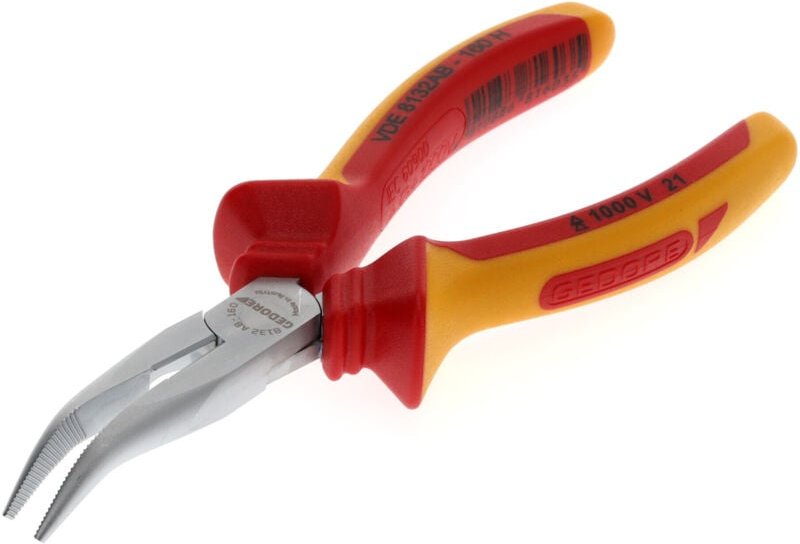 Gedore - vde 8132 AB-160 h VDE-Flachrundzange mit Hüllenisolierung 160 mm