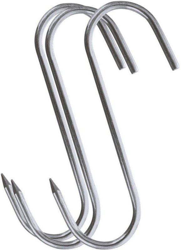 Thumbnail - Northix - Set of three stainless steel smoking hooks for meat sausages fish