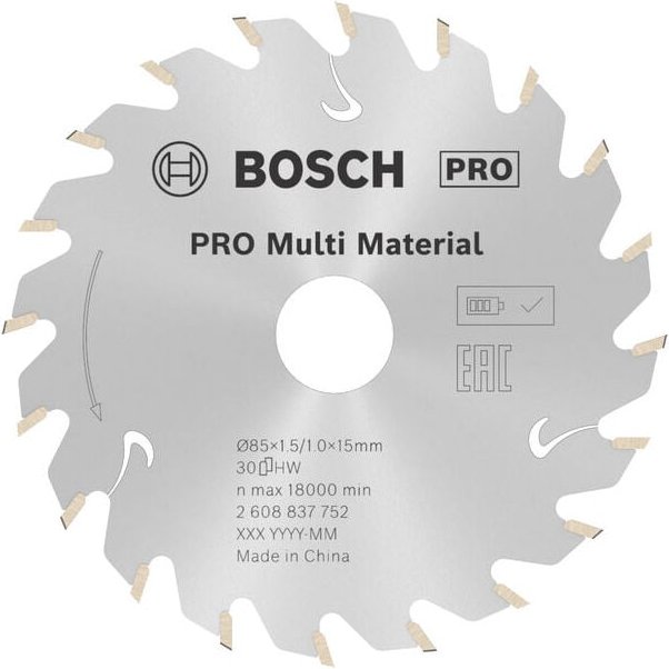 Pro MultiMat cl KSB,85x1.5x15mm - 2608837752 - Bosch