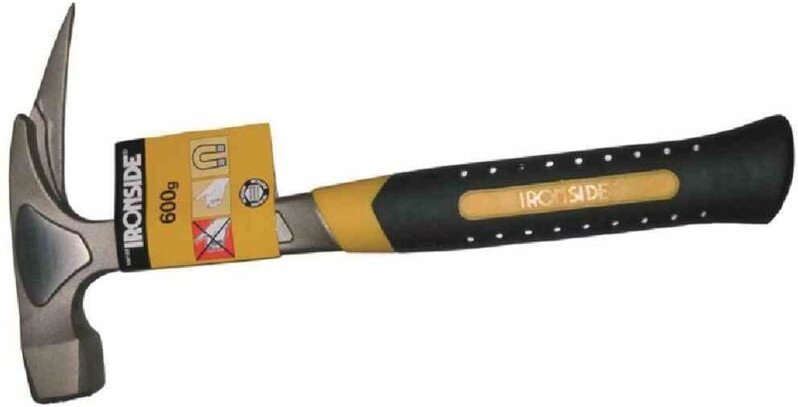 Ironside - Lattenhammer 600g 2-Komponenten-Griff mit Magnet, Anti-Vibration